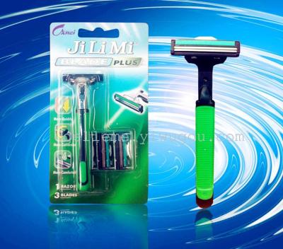 Reusable razors replaceable cutter head repeatedly uses imports stainless steel razor blades factory direct