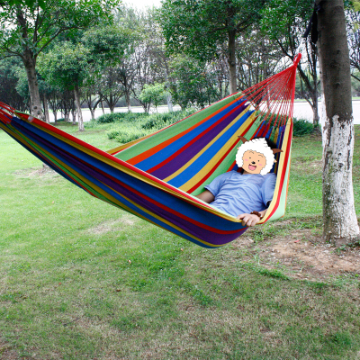 Single Double Canvas Casual Thickening Hammock Outdoor Camping Indoor Swing