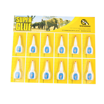 Shenqiang glue 12pcs yellow cards Super-Glue 502 glue