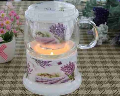 Crystal glass: heat-resistant glass pot tungsten filter flower teapot set gift