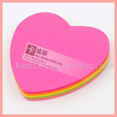 Sticky notes stickers fluorescent laminated color shaped 100 page factory direct sales