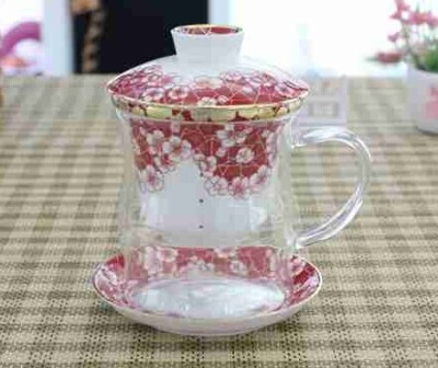 Heat-resistant glass teapot ceramic filter flower teapot Tea Cup gift set
