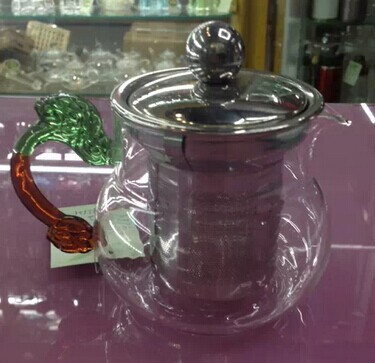 Thermostable glass tea kettle coffee tea kettle stainless steel strainer teapot