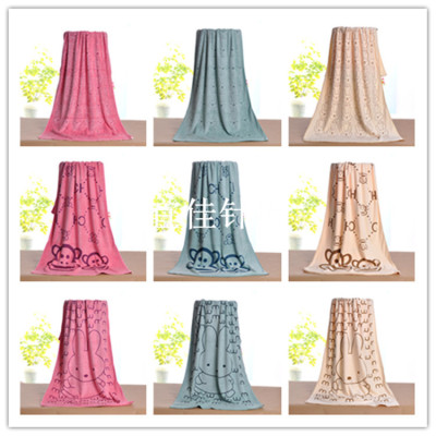 Factory wholesale Microfiber towels printed 70*140 sanding absorbent and fast dry soft