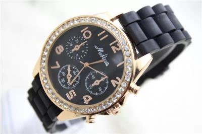 Watch, 8th ladies watch leather strap watch Silicon strap watch