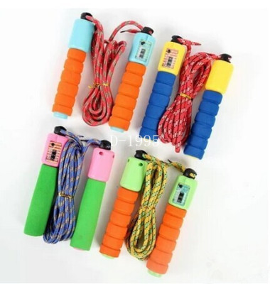 Calorie counting jump rope cardio red rope sponge counting rope