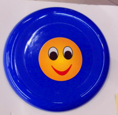 Educational sports toys toys plastic 25 cm OPP bag children smiling four-colour disc