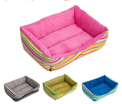 Fashion Rainbow stripe dog pet sofa dog pet bed pet