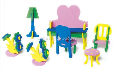 Eva hand crafted furniture for children's craft model 3D puzzle model