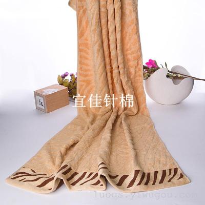 Factory direct Tiger bamboo fiber bath towel gift/fashion matching towels/unit, Yiwu foreign trade towels