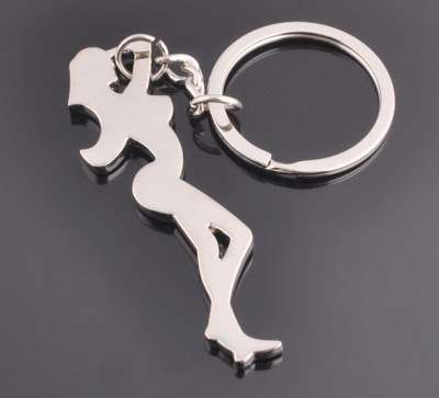 Factory direct sale key chain of naked flat beauty can be printed with logo
