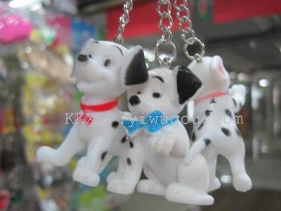 Authentic Dalmatian specials wholesale PVC Keychain cartoon dog pendant Dalmatian factory outlet