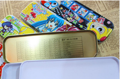 Double-layer metal pencil box wholesale cute cartoon makou students prize pencil box