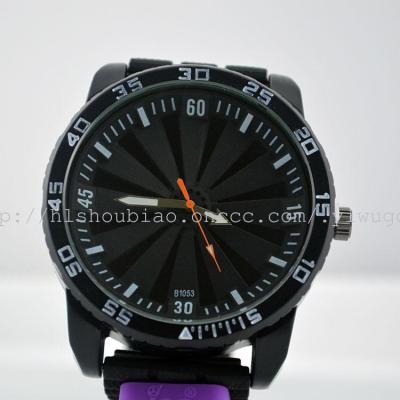Students ' Sport Watches silicone watch colorful large dial quartz watch