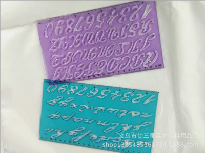 Capital Letter Template Color Plastic Letter Template Ruler Plastic Plate Plastic Transparent Digital Plate
