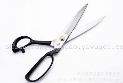 12th double Dragons cloth cutting sewing scissors brand high quality carbon steel stainless steel scissors wholesale