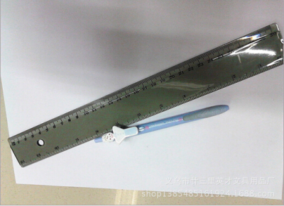 30cm Plastic Ruler Environmental Protection Material Ruler cm Inch a Scale Can Be Customized
