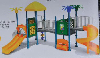 New slide outside the kindergarten playground Park District preschool playground equipment factory outlet