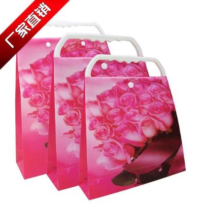 Plastic hand rose diagram wedding gift bags cheap spot scrub snap closure
