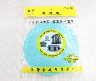 Factory wholesale coaster insulation pad waterproof circular insulation pads creative mat 2-piece Bowl gasket