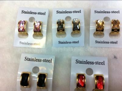 2014 factory direct stainless steel open stainless steel earrings ear ring
