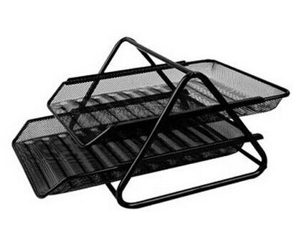 金属二层文件盘 文件蓝 文件架