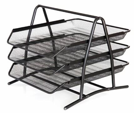 厂家直销 金属三层文件盘 文件蓝 资料架9207A