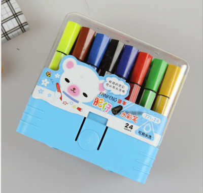 24 color watercolor pen can be washed chubby.