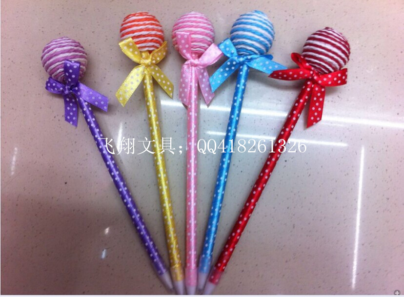 厂家直销创意圆珠笔 圆棒棒糖 工艺笔 日韩流行