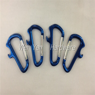 Aluminum shaped carabiner and bottle 6mm 8mm
