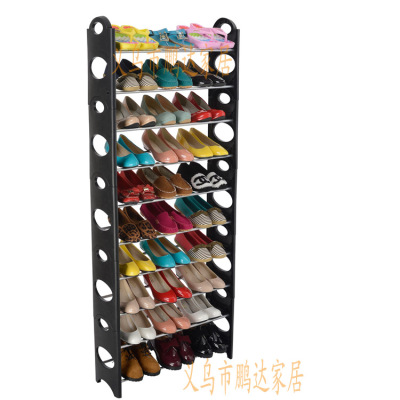 The wholesale supply of ten shoe factory dormitory 10 layer storage rack installation simple and portable