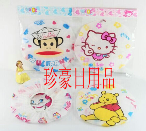 cartoon shower cap waterproof shower cap pe shower cap printed shower cap