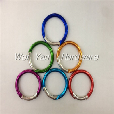 Round aluminum carabiner key ring 5mm 6mm 8mm