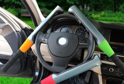 Steering wheel lock single baseball card lock auto lock