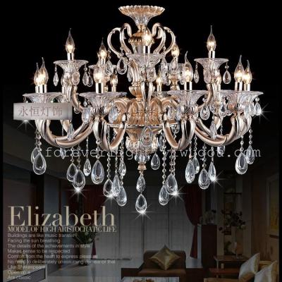 Fu Heng zinc alloy continental living room lamp candle chandelier simply Villa authentic dining room lighting