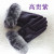Female rabbit leather leather export warm color PU waterproof gloves