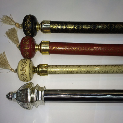 Curtain rods, gold bars, paper gold bars,