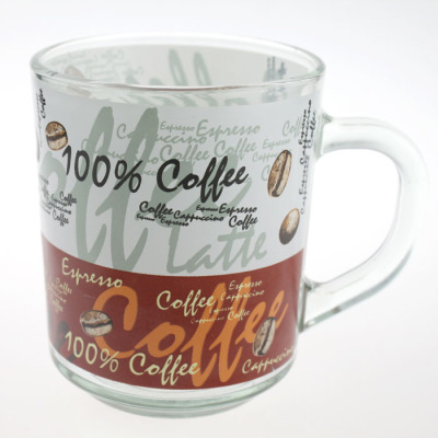 Glass Mug Handle Roast Flower Coffee Bean Mug