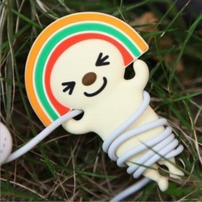 Dibujos animados cute PVC glue headphone hub cable winder hot