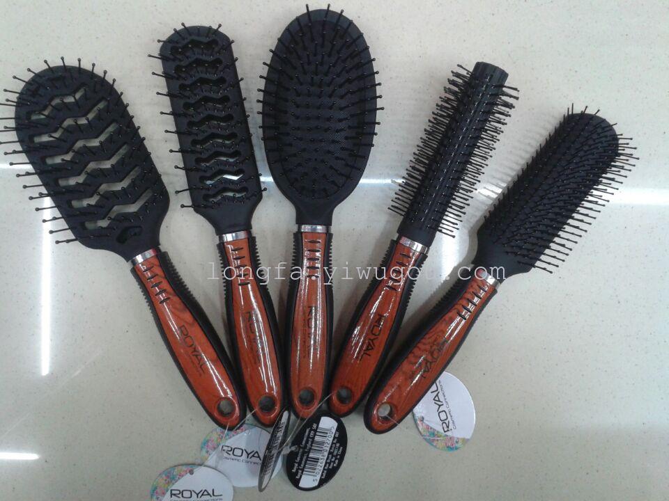 隆发vanessa 厂家直销 塑料滚梳 仿木纹  气囊按摩梳