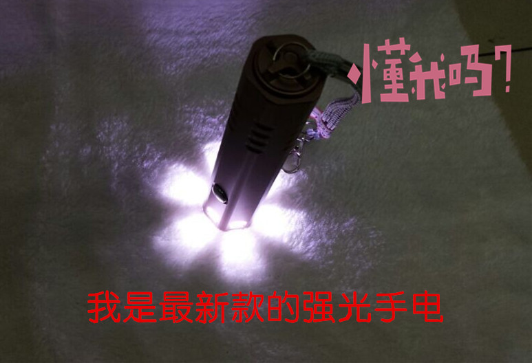 厂家直销 826 强光充电手电筒户外野营灯 带可拆卸荧光头
