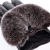 Hundred tiger rabbit hair mouth touch women's leather gloves. Autumn and winter with velvet gloves