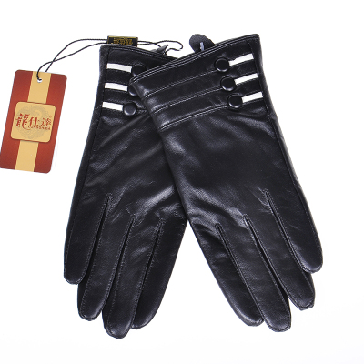 Autumn and winter plus wholesale ladies leather gloves cashmere mittens Korean Sheepskin gloves