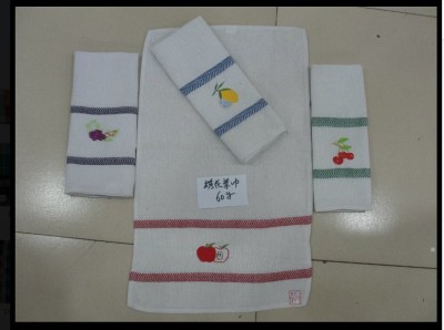 Broken edge embroidered tea towels