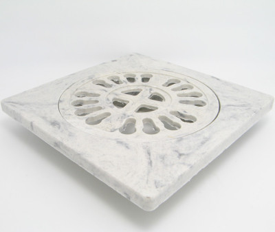 15*15 plastic floor drains  gray and white