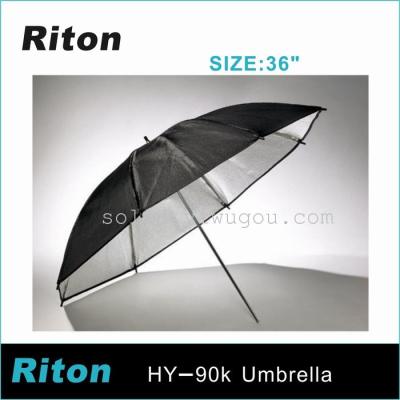 HY-90K Black Silver specular reflective umbrella photography light umbrella 36 inch