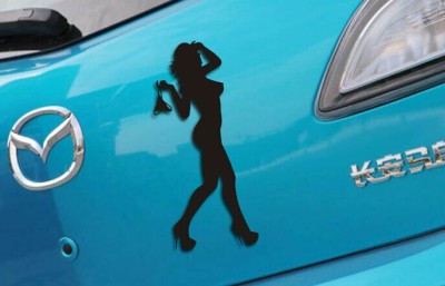 New modern girl car stickers