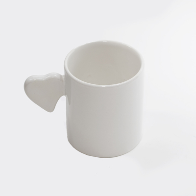 Heat transfer coating cup image cup heart white