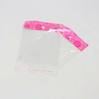 Pink floral card head opp printed plastic bag.