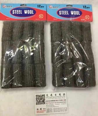 12pcs Super fine steel wool wire stainless steel Water Kettle with steel wool polishing pads